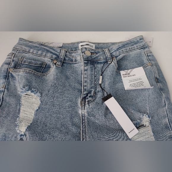 William Rast Light Wash Distressed Sculpted High Rise Skinny Jeans NWT - Picture 4 of 14